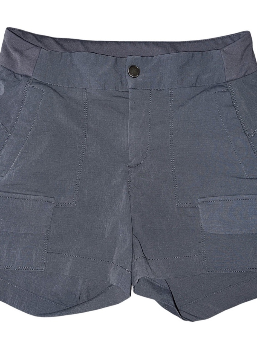 Athleta Shorts Womens Size 2 Gray Drawstring Cargo Casual Comfort